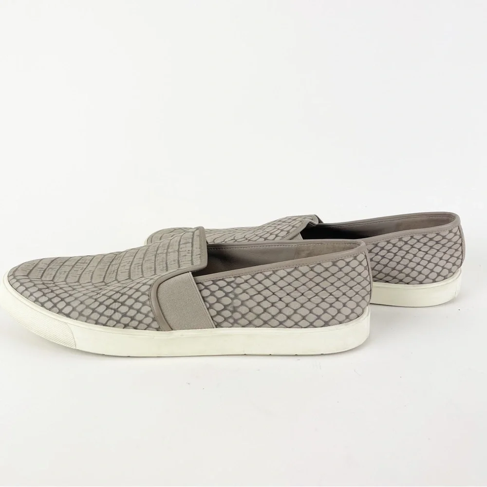 Vince Garvey Slip On Sneaker Gray Croc Embossed Slip On Size 9